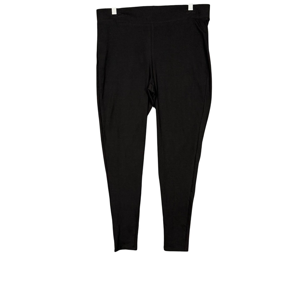 Torrid Pants Womens 2X Black Stirrup Leggings Cotton Stretch Blend Pull On